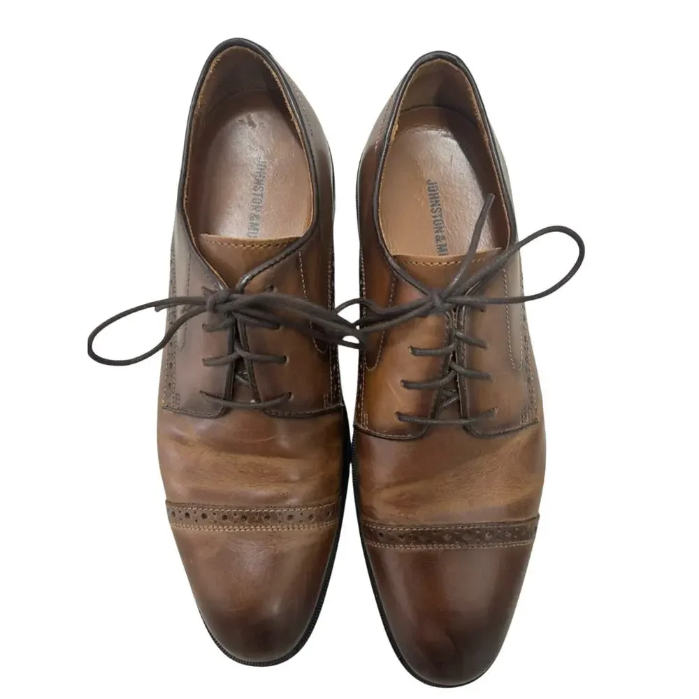 Johnston & Murphy Men's Ronan Plain Toe Dress Shoes Size 10.5M